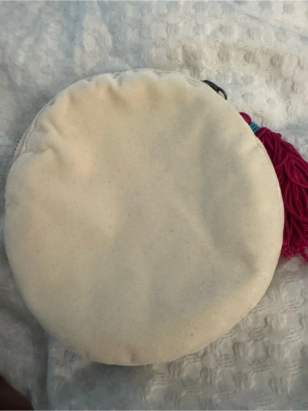 Anthropologie Embroidered Floral 'K' Round mini Bag - Pink